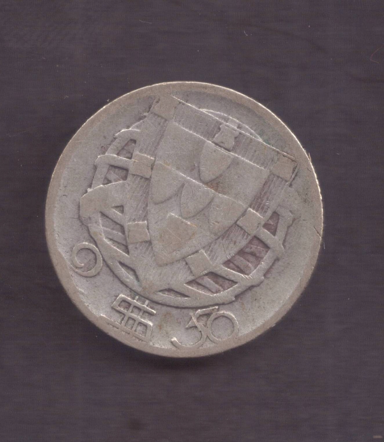 Portugalia - srebro - 2-1/2 Escudos 1946 rok