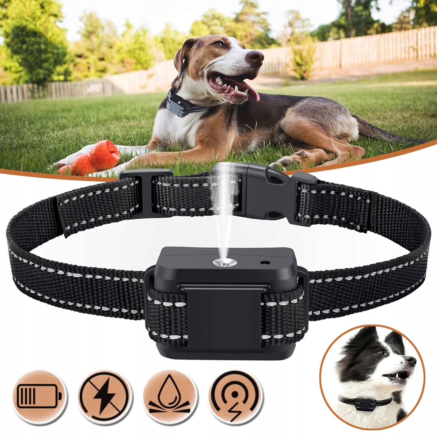 Voděodolný Obojek S Citronelovým Sprejem Pro Psy S Možností Nabíjení