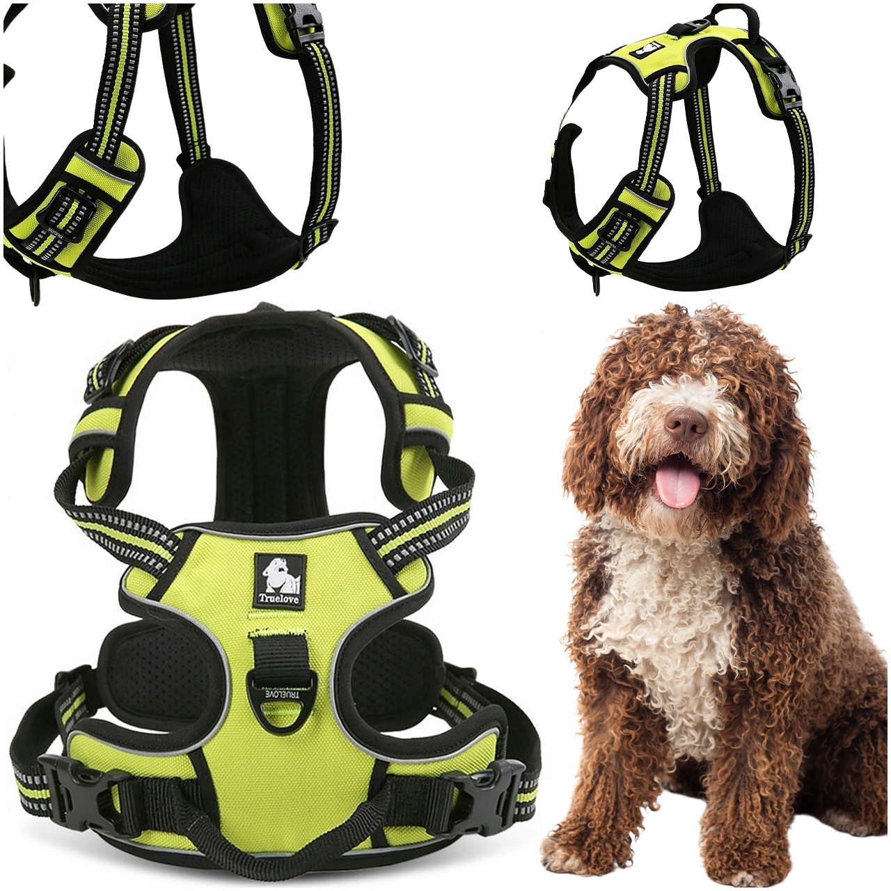 Levně Postroj Pro Psa Truelove Easy Walk, Pevné, Odolné, Reflexní, Žluté L