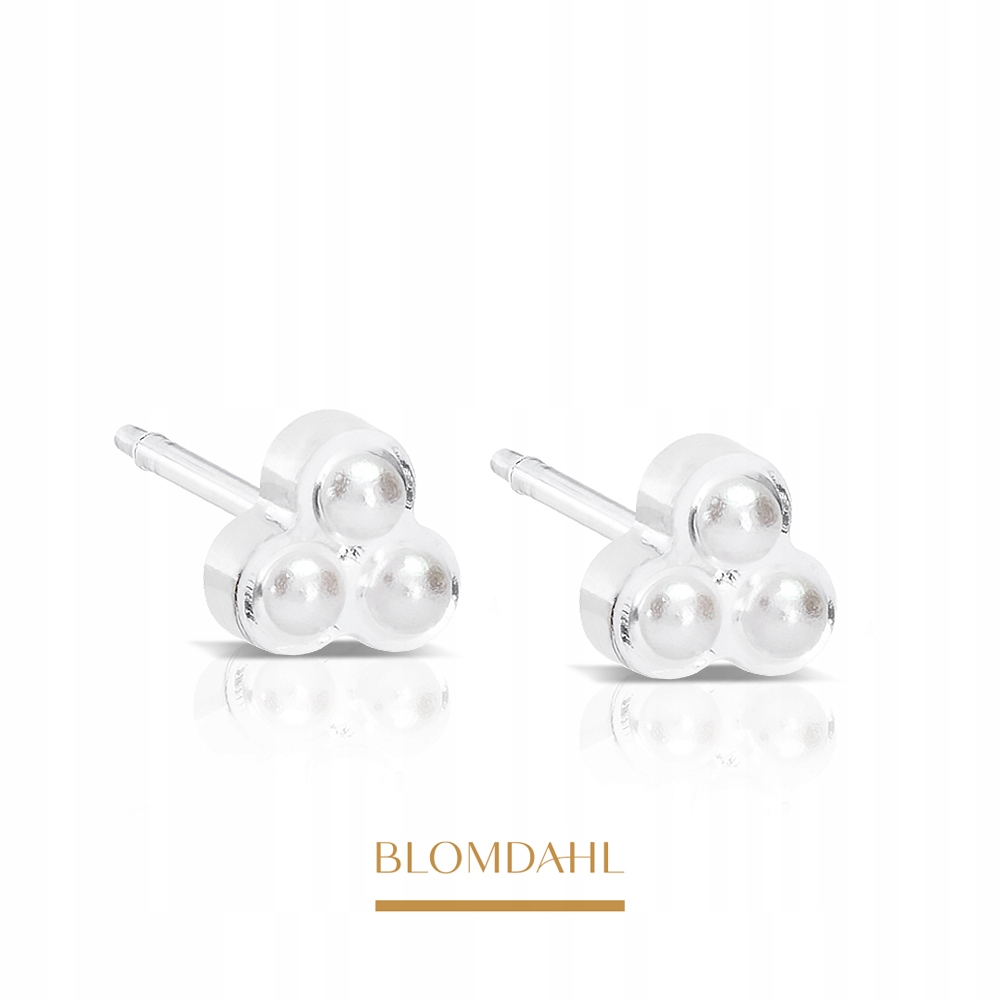 Blomdahl Náušnice Clover Pearl 6 mm