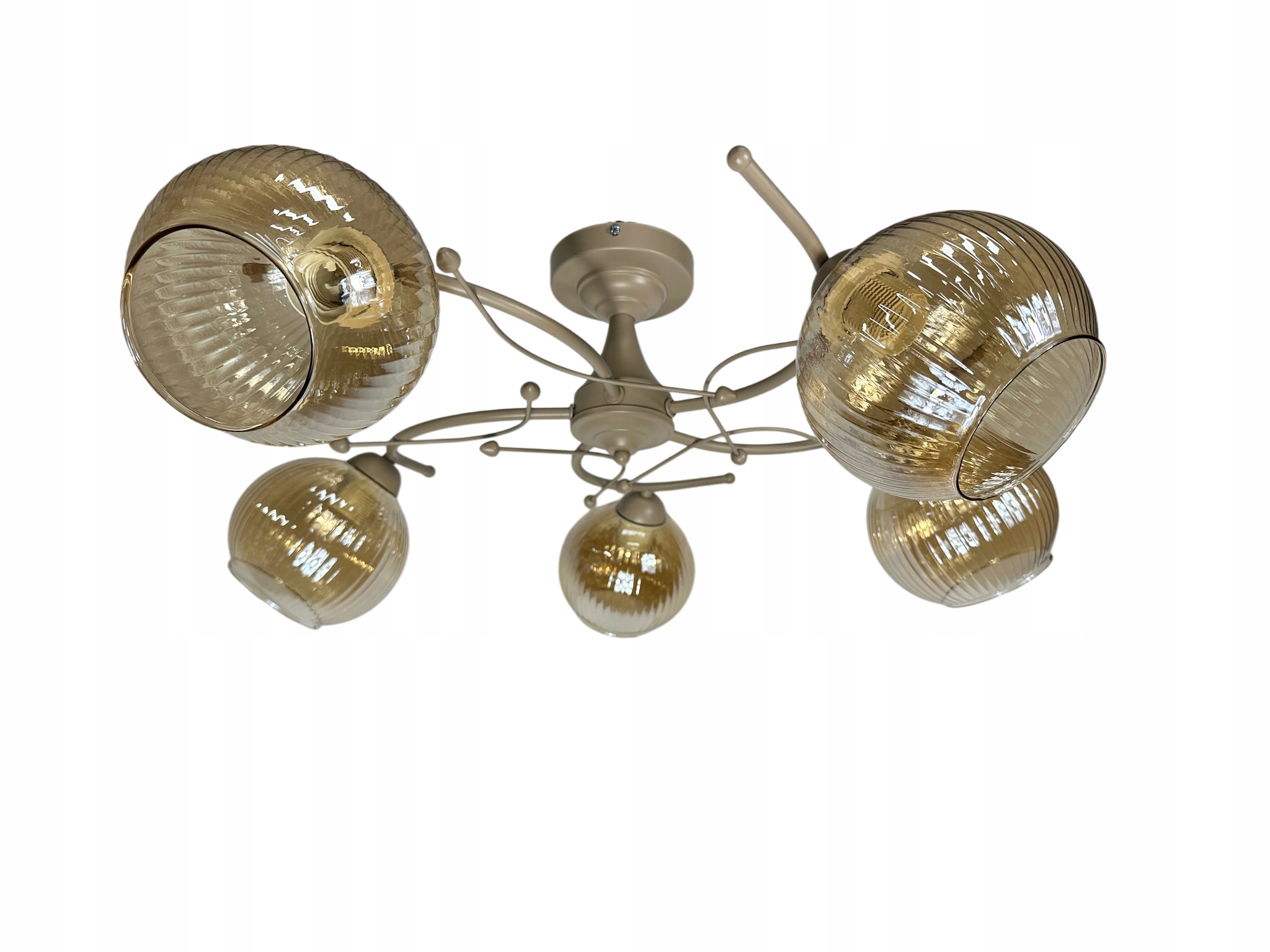 Euro-Lamp Stropná lampa Eliza 5 Kaszmir Klosz medový prúžok Výrobca