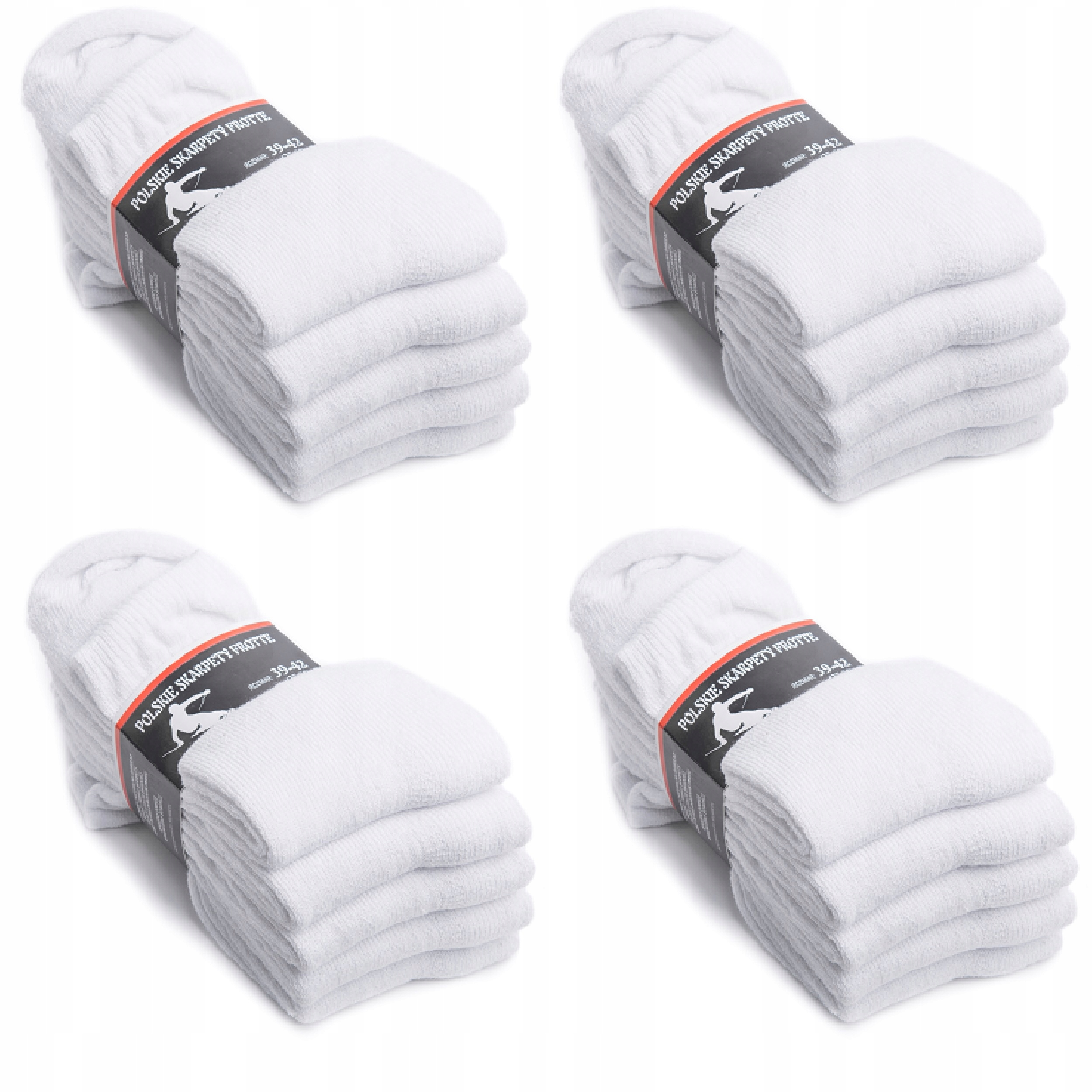 

Skarpety Białe Frotte Frota 20 par Polskie 43/46