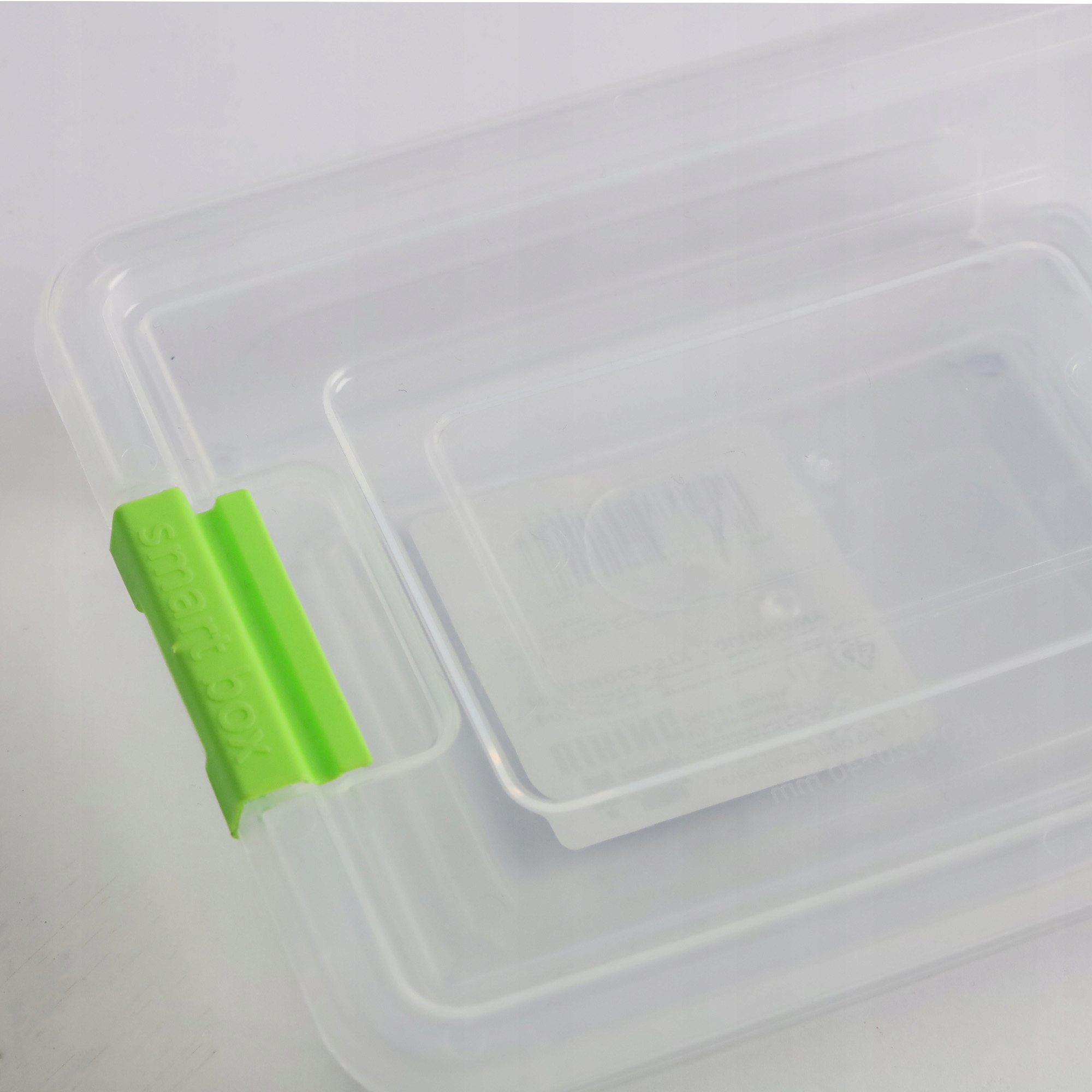 POJEMNIK SMART BOX 0,4L PRZEZROCZYSTY Z POKRYWKĄ UCHWYT KUCHNIA ORGANIZACJA