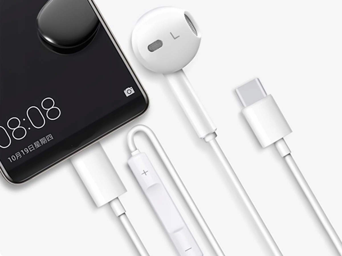 ORYGINALNE SŁUCHAWKI PRZEWODOWE USB-C HUAWEI CM33 Kolor biały