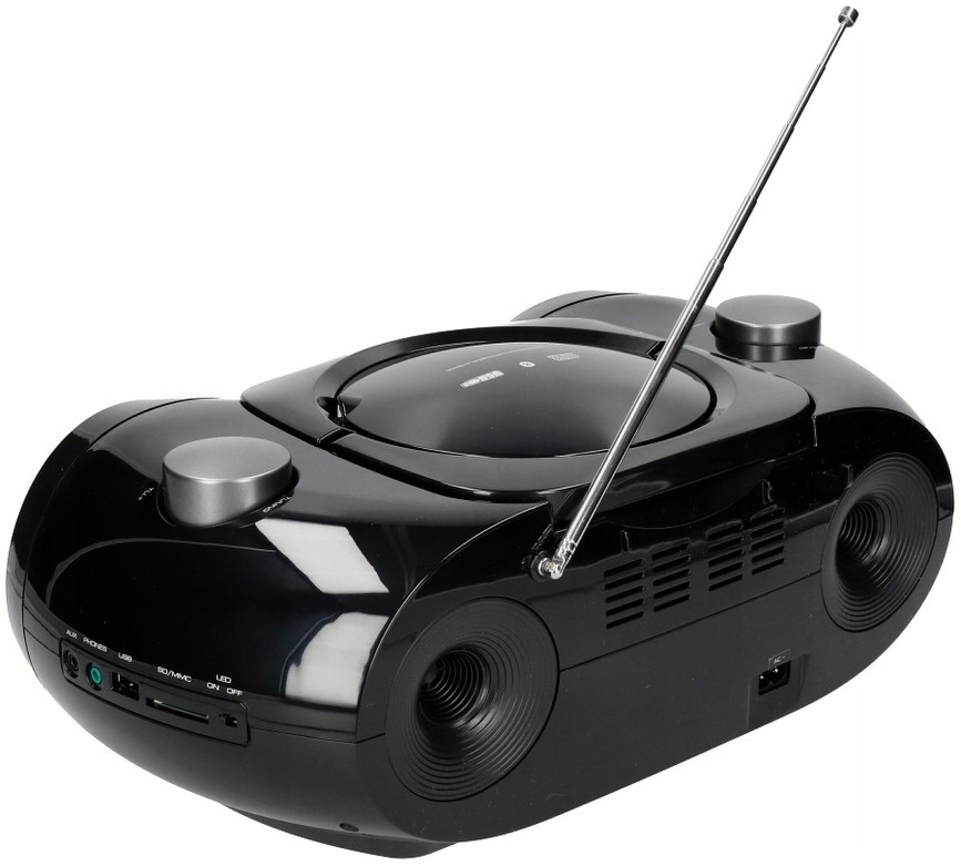 BOOMBOX RADIO KUCHENNE RADIOODTWARZACZ PRZENOŚNY BLAUPUNKT FM CD USB CZARNY Model BB31LED