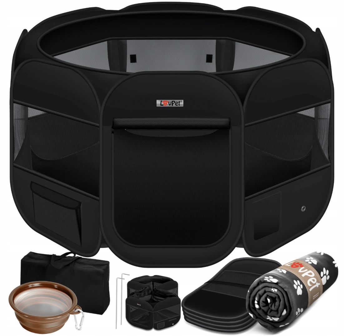 Kotec textilní Lovpet malý pes 125 x 125 x 64 cm