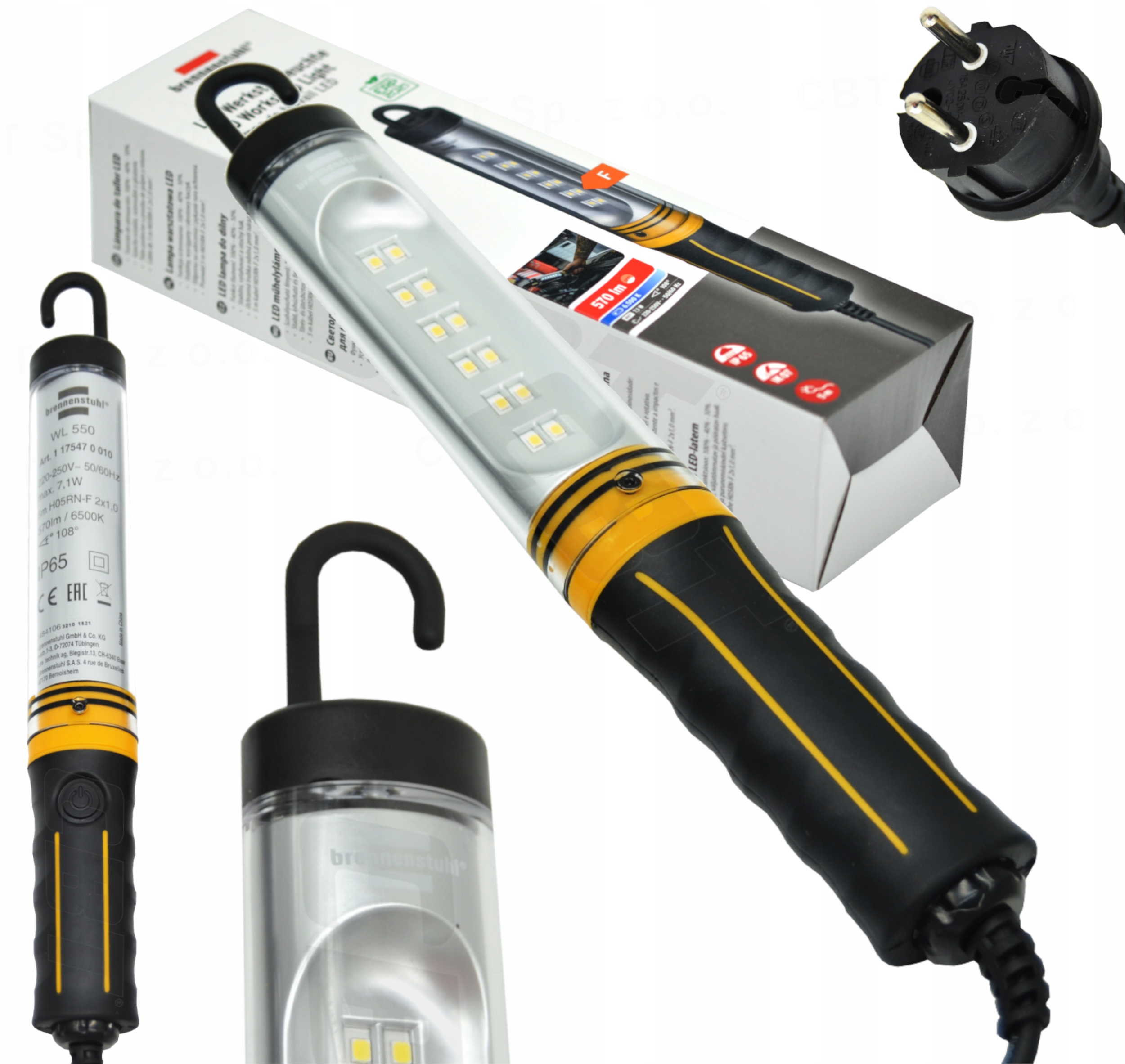 LAMPA LATARKA WARSZTATOWA GARAŻOWA PRZENOŚNA LED MOCNA ROBOCZA MAGNES HAK