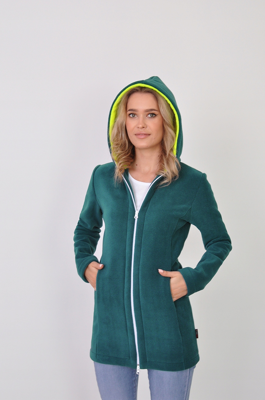 POLAR DAMSKI DŁUGI CIEPLUTKI -MORSKI 405g/m2- S Kolekcja PONENTE