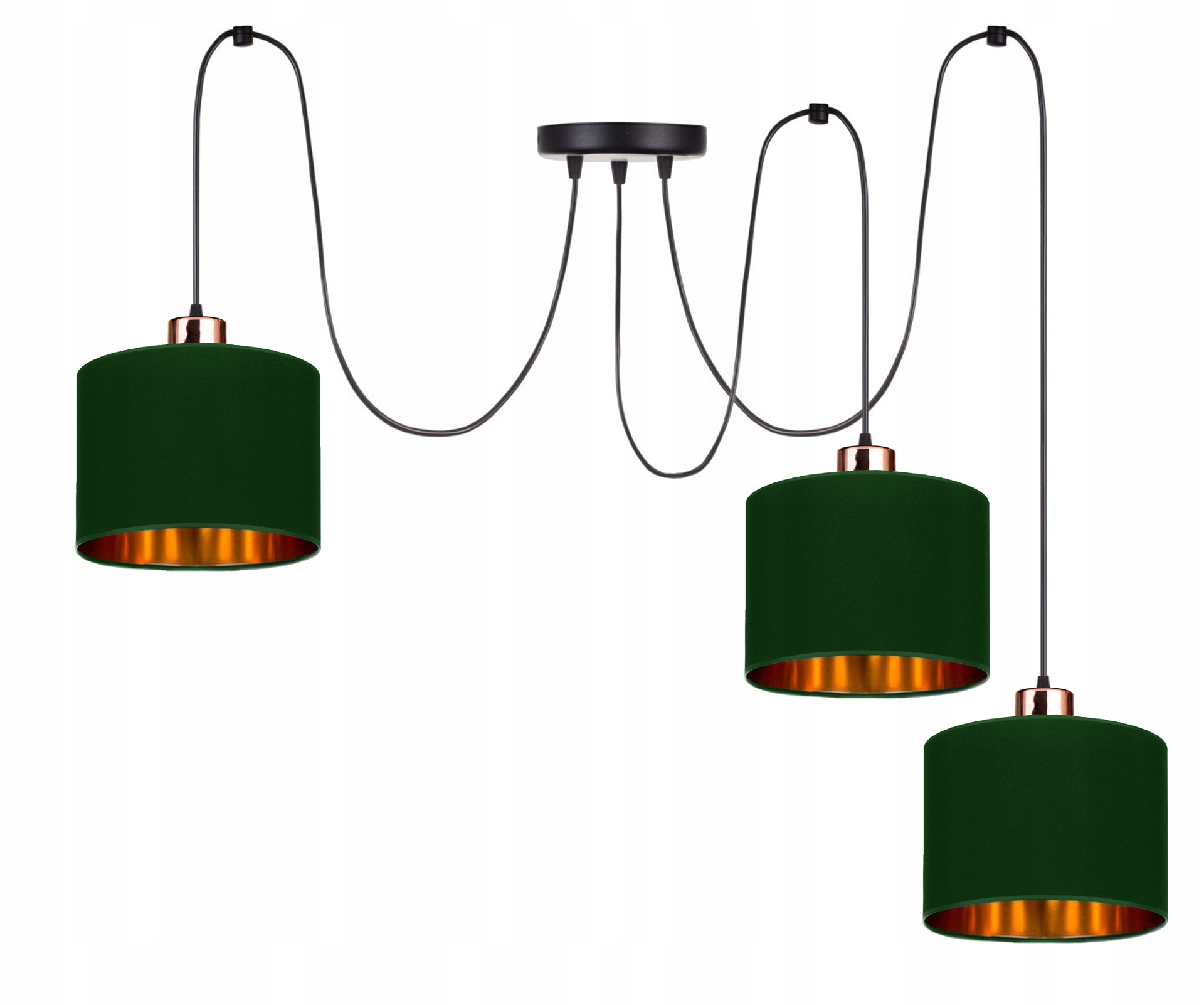 

Lampa Wisząca Sufitowa Żyrandol Pająk Green - Gold