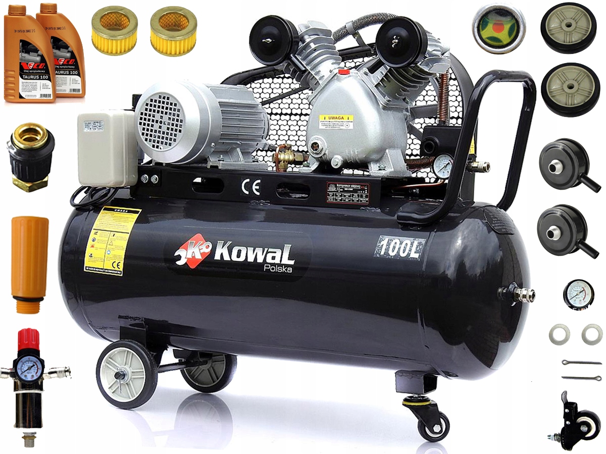 KOMPRESORIUS K12 alyva 100L oro kompresorius V2 Modelis KowaL k12