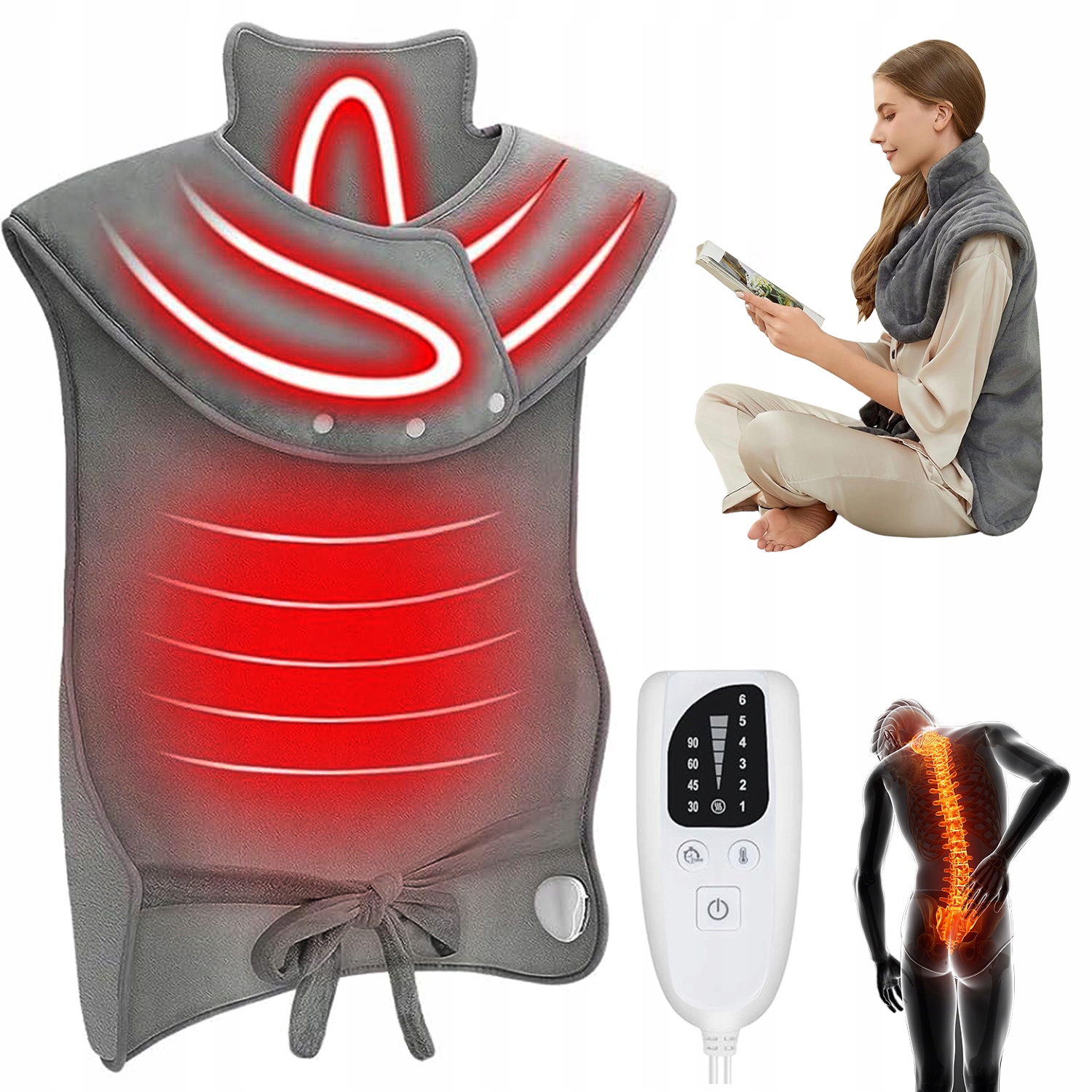 Elektryczny Podgrzewany Koc Plecy Szyja Ramiona Dom Idealny