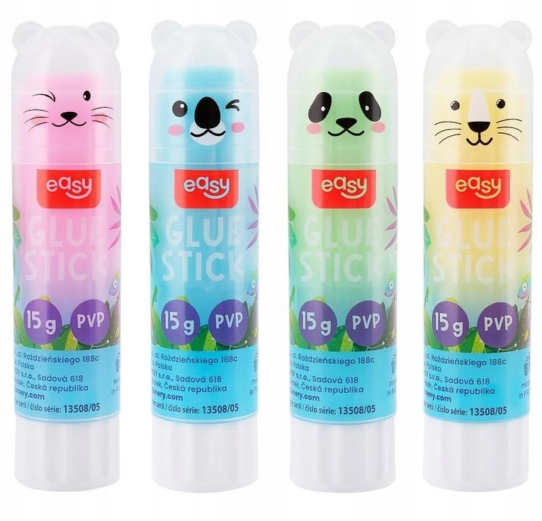 Easy Stationery Pva lepidlo 15 g Zvířátka 24 ks