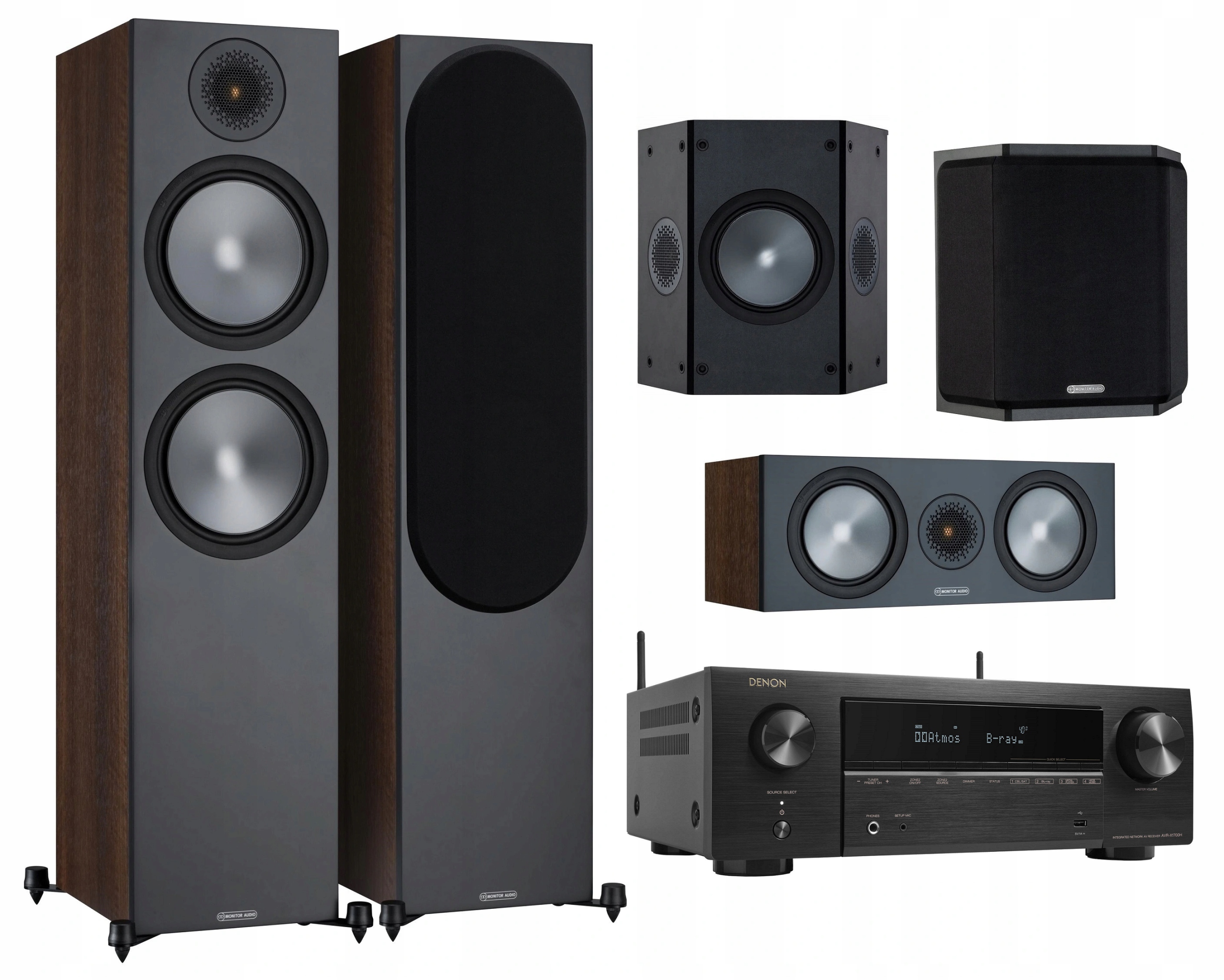MONITOR BRONZE ŚWIETNE KINO 5.0 Z DENON AVR-X1700H