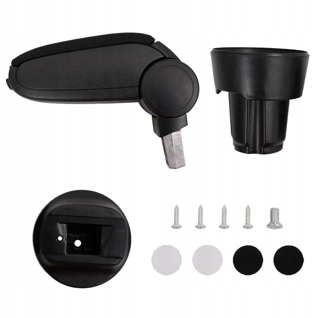 Podłokietnik samochodowy, czarny, 13x33x(33-49) cm, ABS