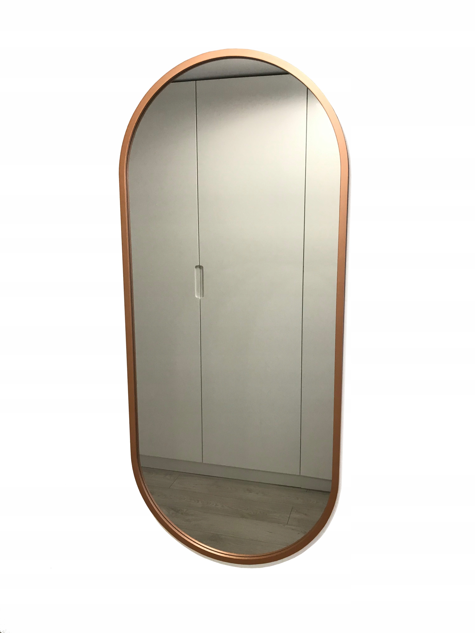 

Lustro owalne miedziane loft 40x105cm