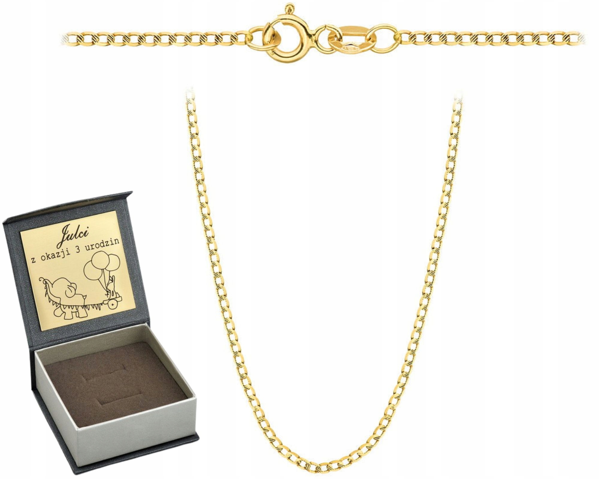 Řetízek Pancíř Diamantový Nařezaný 1,9 MM 50 CM 585 Dárek Svaté Přijímání