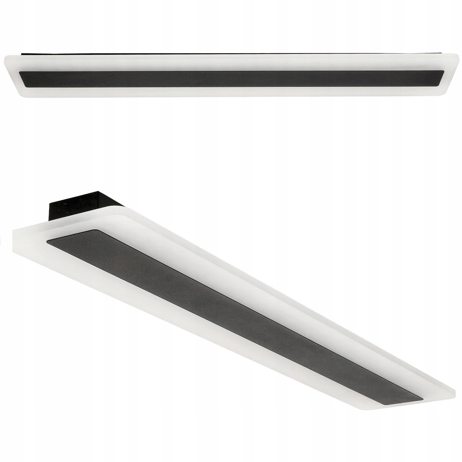 Stropní Svítidlo Nástěnná lampa 40W Podélná lišta 80 cm Černobílá