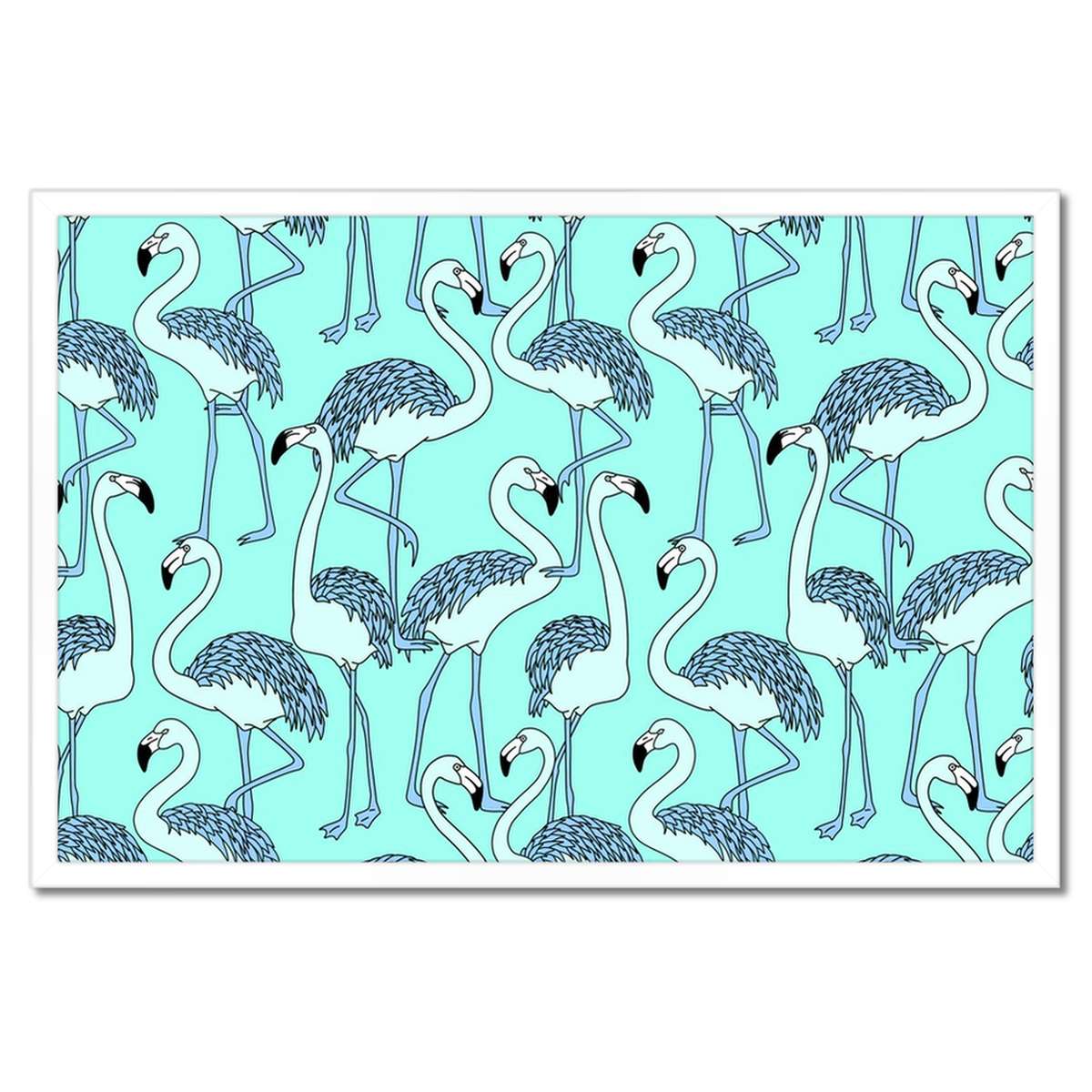 Plakáty v rámu 60x40 Flamini Flamingo Tyrkys