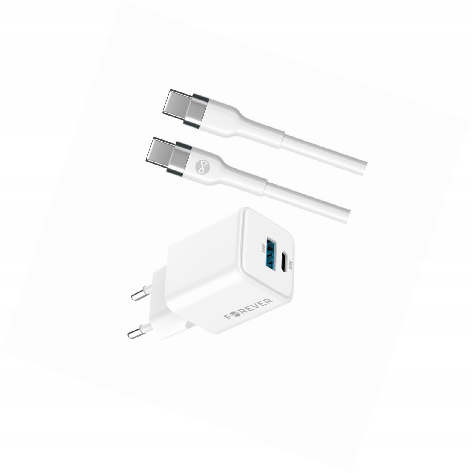 Szybka ładowarka GaN 30W 2 wejścia Usb i Usb-c z kablem do Realme Gt Neo 3