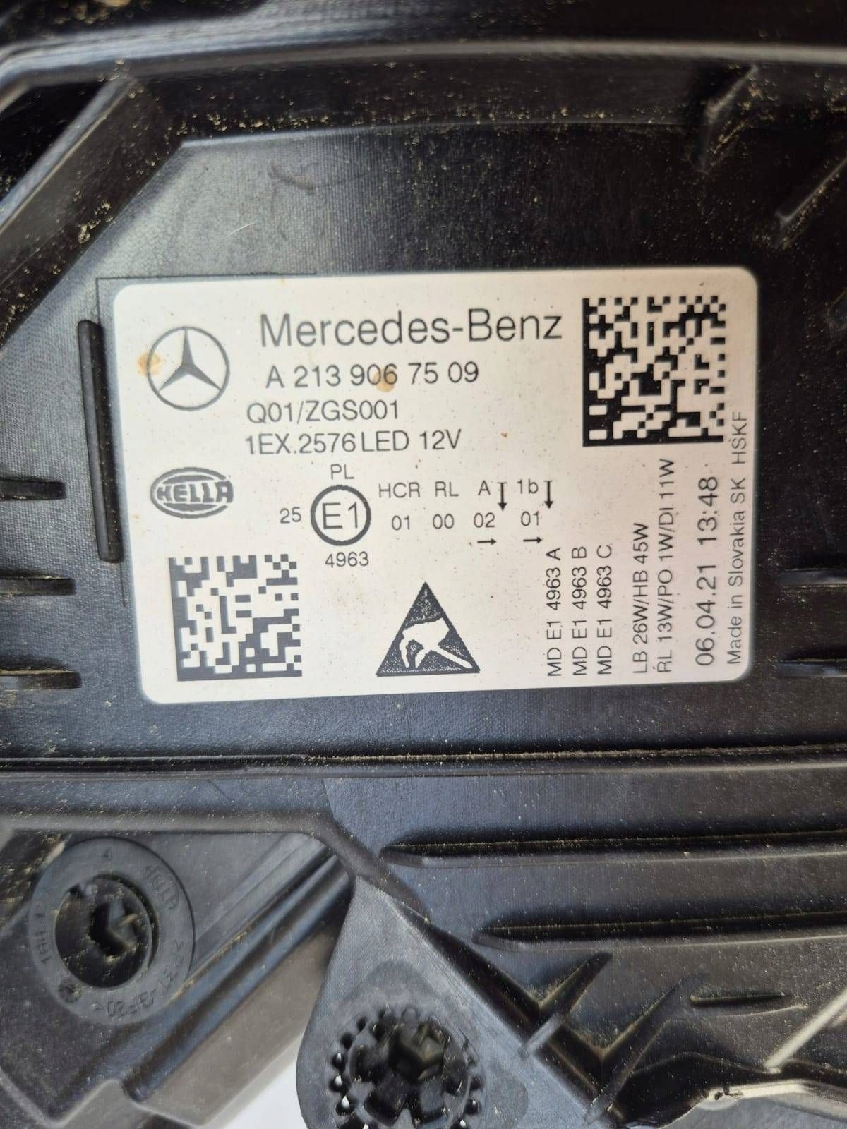 MERCEDES E KLASA W213 LIFT 20- light left front FULL LED PERFORMANCE