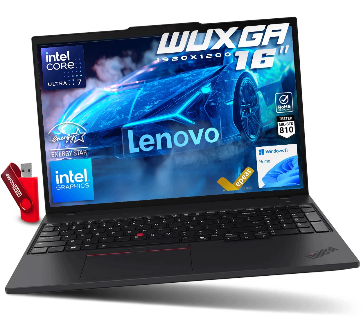 Laptop Lenovo ThinkPad T16 G4 Intel Ultra 7 255U 64GB 256GB Ssd Wuxga Ips
