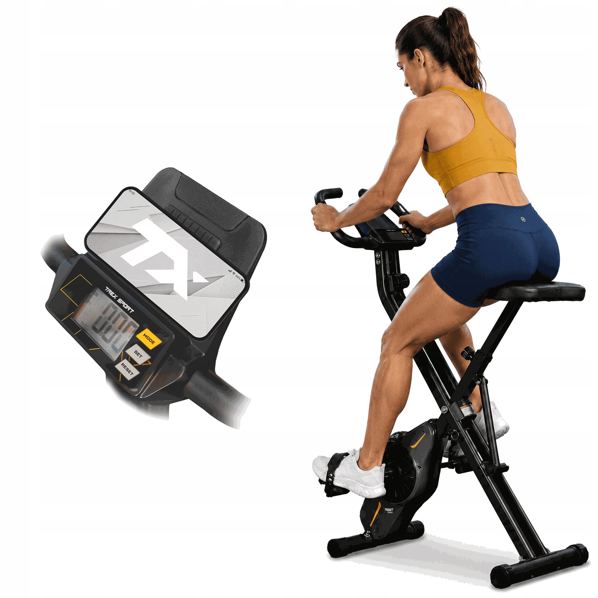 Rower treningowy stacjonarny rowerek do ćwiczeń fitness składany Trex Sport