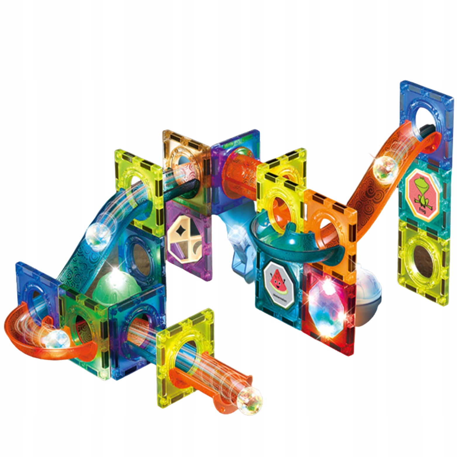 KLOCKI MAGNETYCZNE KONSTRUKCYJNE ŚWIECĄCY TOR 40el Marka inna