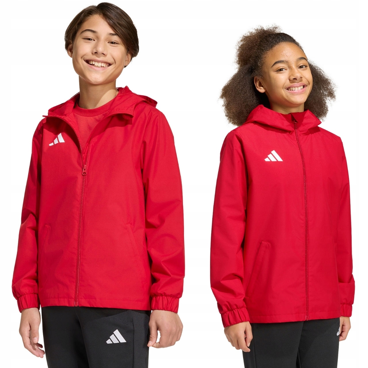 Dětská bunda adidas Entrada 26 All Weather červená Velikost 128 cm