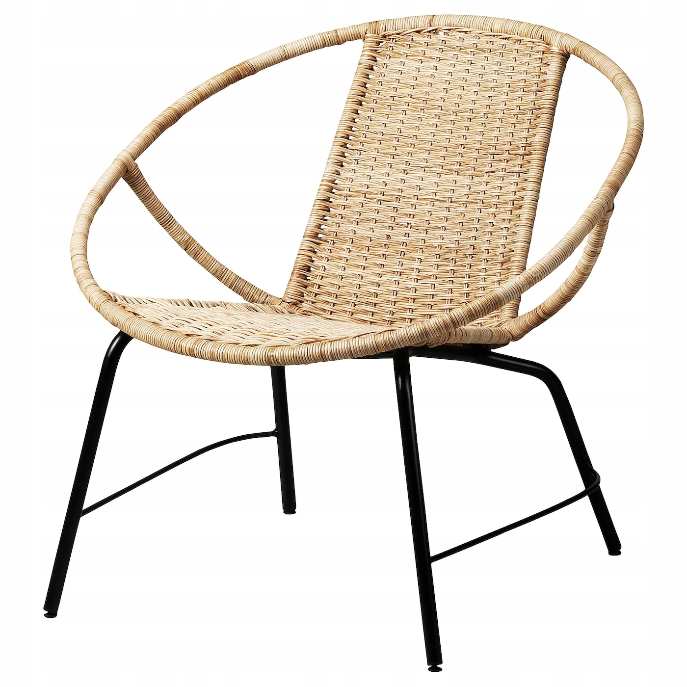 Fotel Orreslätt Rattan Stal Klasyczny Design Komfortowy