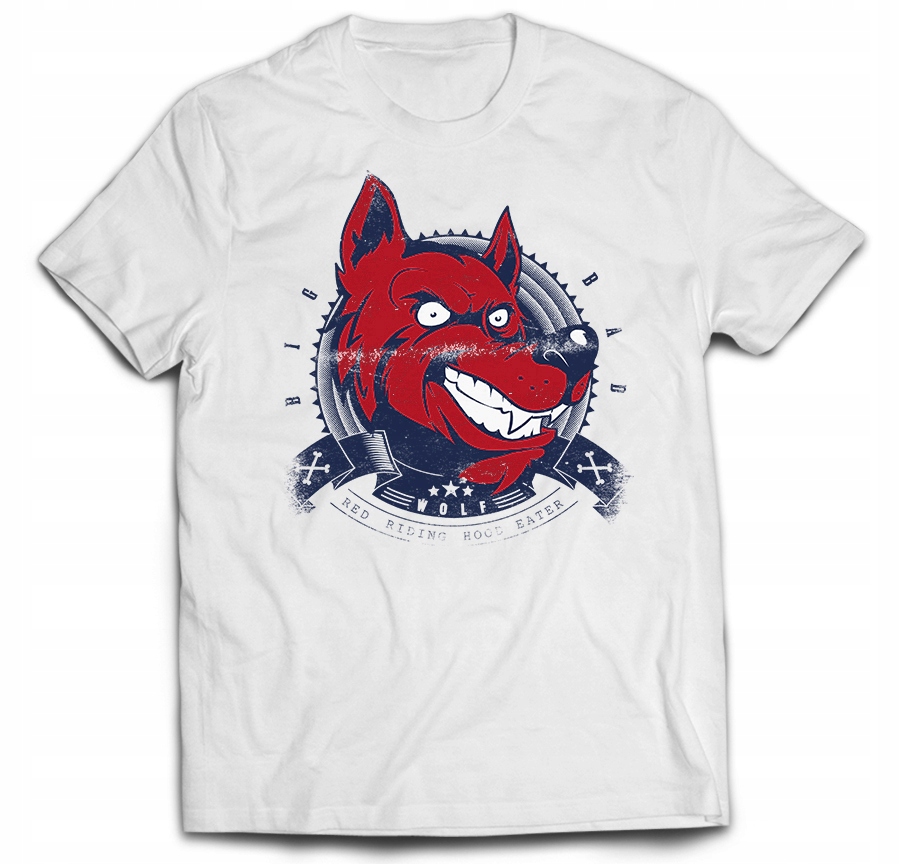 

Tshirt wolf wilk kreskówka cartoon big bad XXL