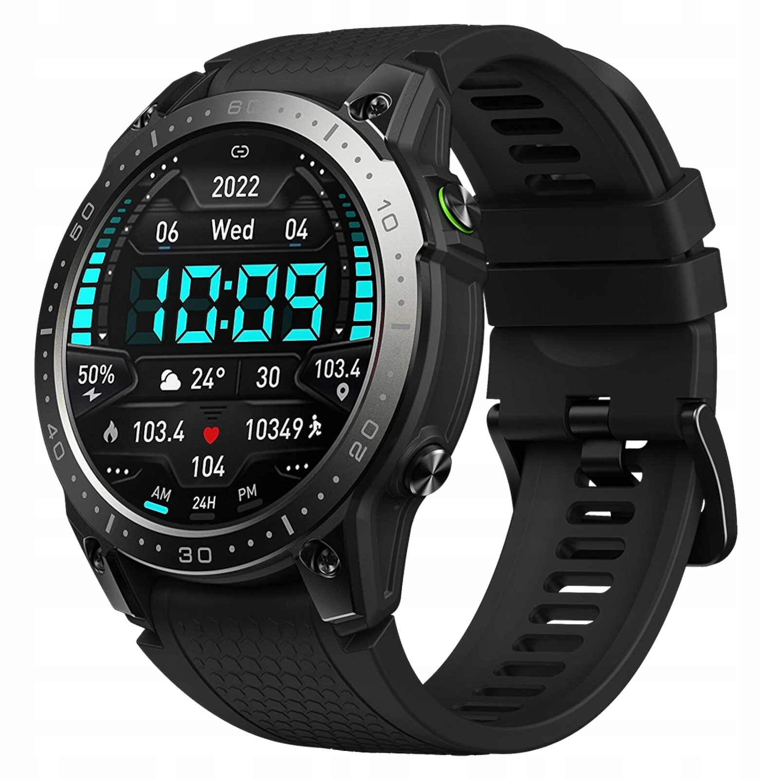 Zeblaze Smartwatch Ares 3 Pro Abyss Black Amoled 1,43" Monitoring zdrowia