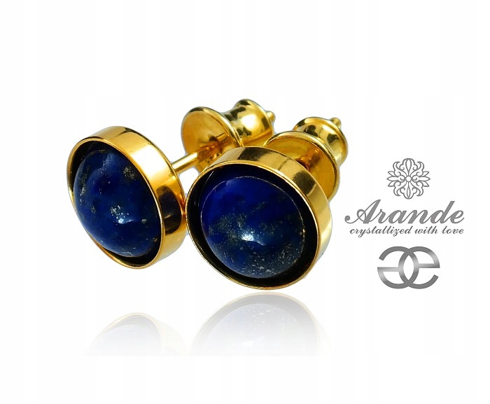 Lapis Lazuli Vazba Náušnice Tyčinka Zlaté Stříbro