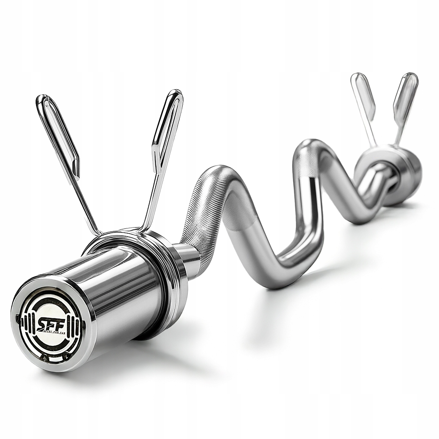 Gryf Mocno Łamany Olimpijski Tuleja 120CM Sztanga 50mm Zaciski Siłowni