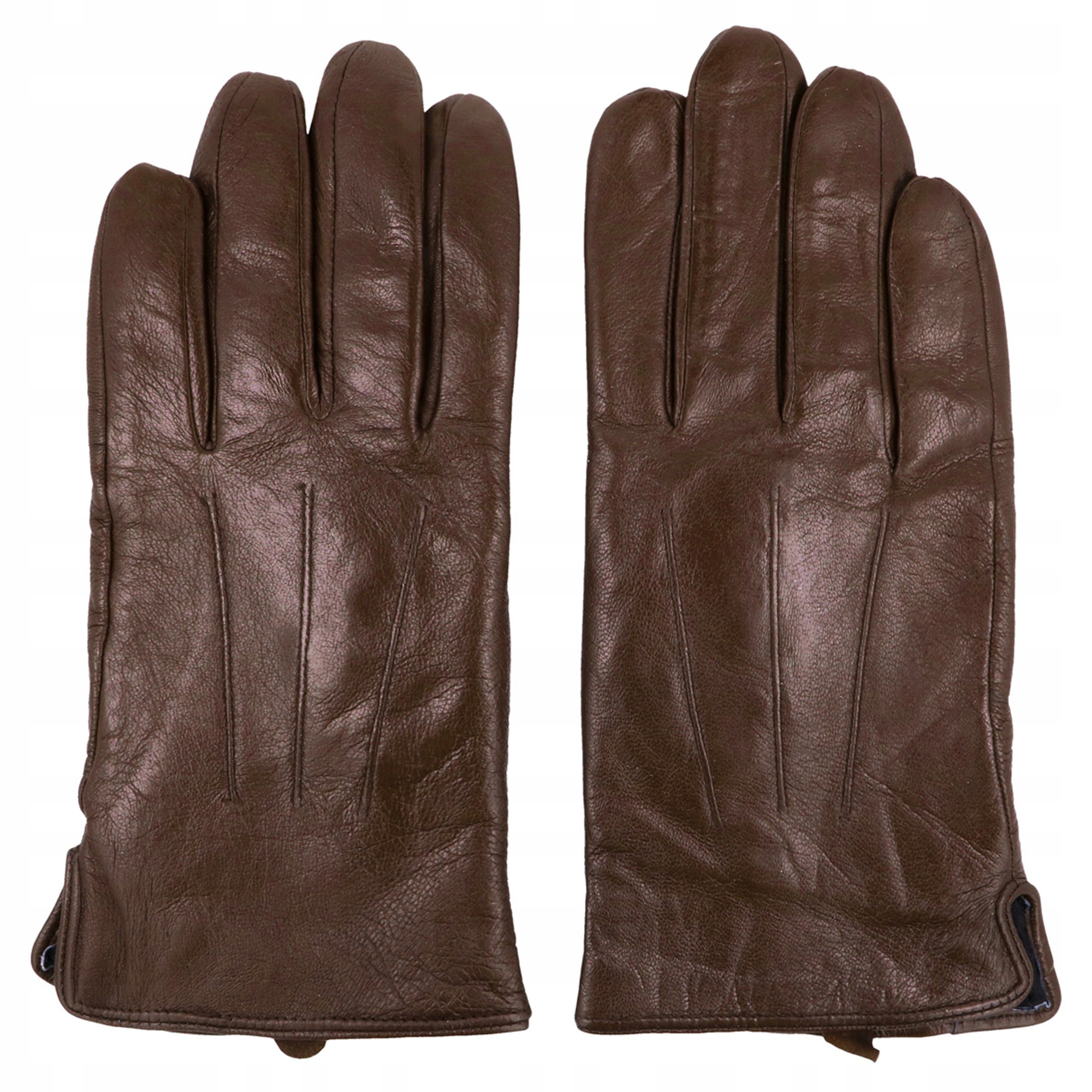 RĘKAWICZKI MĘSKIE BRĄZOWE SKÓRZANE MIŚ POLAREK OCIEPLANE Rozmiar S