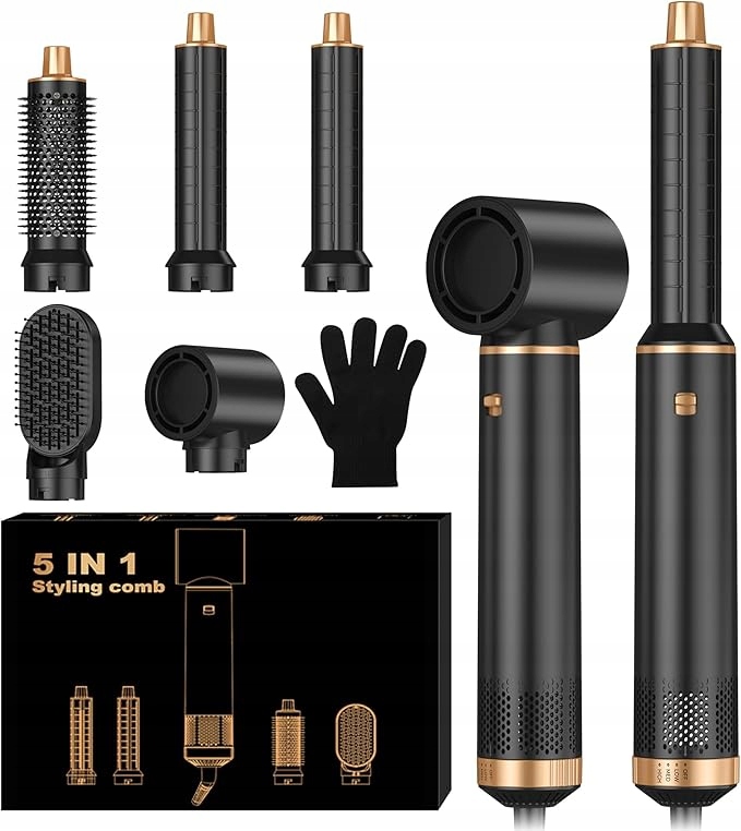 Kartáč na vlasy Air Styler 5 v 1, sada vysoušečů vlasů s 5 doplňky 1000 W