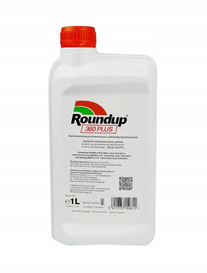 ROUNDUP 360 1L RANDAP NA CHWASTY OPRYSK SRODEK CHWASTOBÓJCZY PREPARAT PŁYN EAN (GTIN) 5411773150611