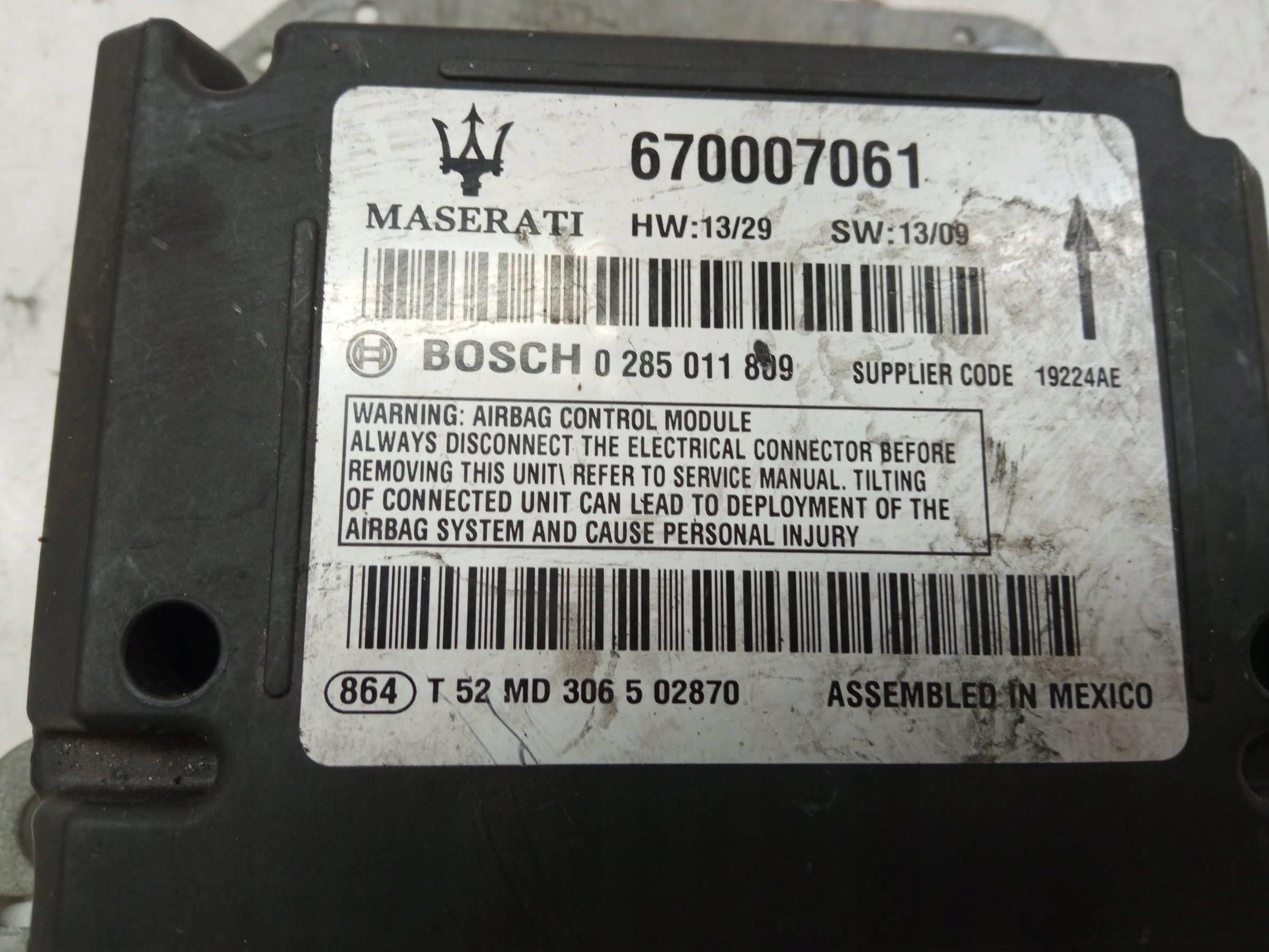 SENSOR AIRBAG 670007061 Maserati Ghibli III (2013-2024)