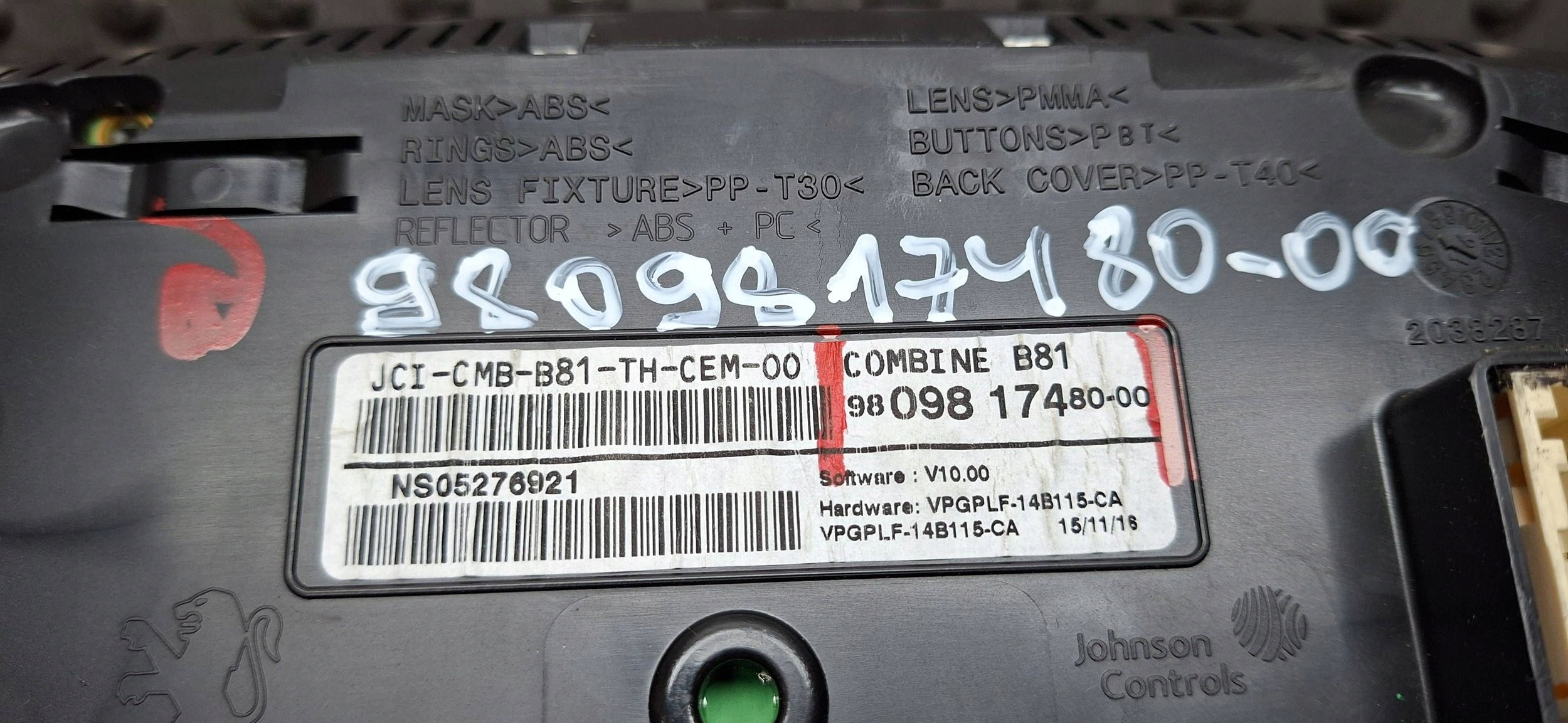 dials 9809817480 CITROEN DS5 LIFT 1.6 EHDI 2015
