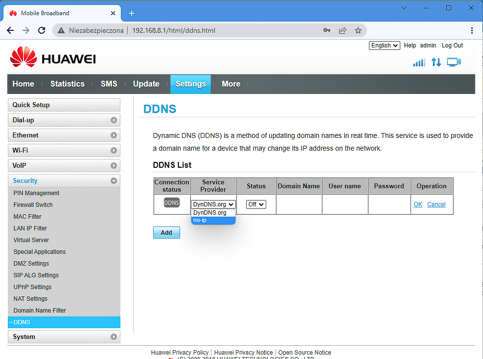 HUAWEI B315 ROUTER LTE 2x ANTENA DLNA KARTĘ SIM Liczba portów LAN (RJ-45) 4