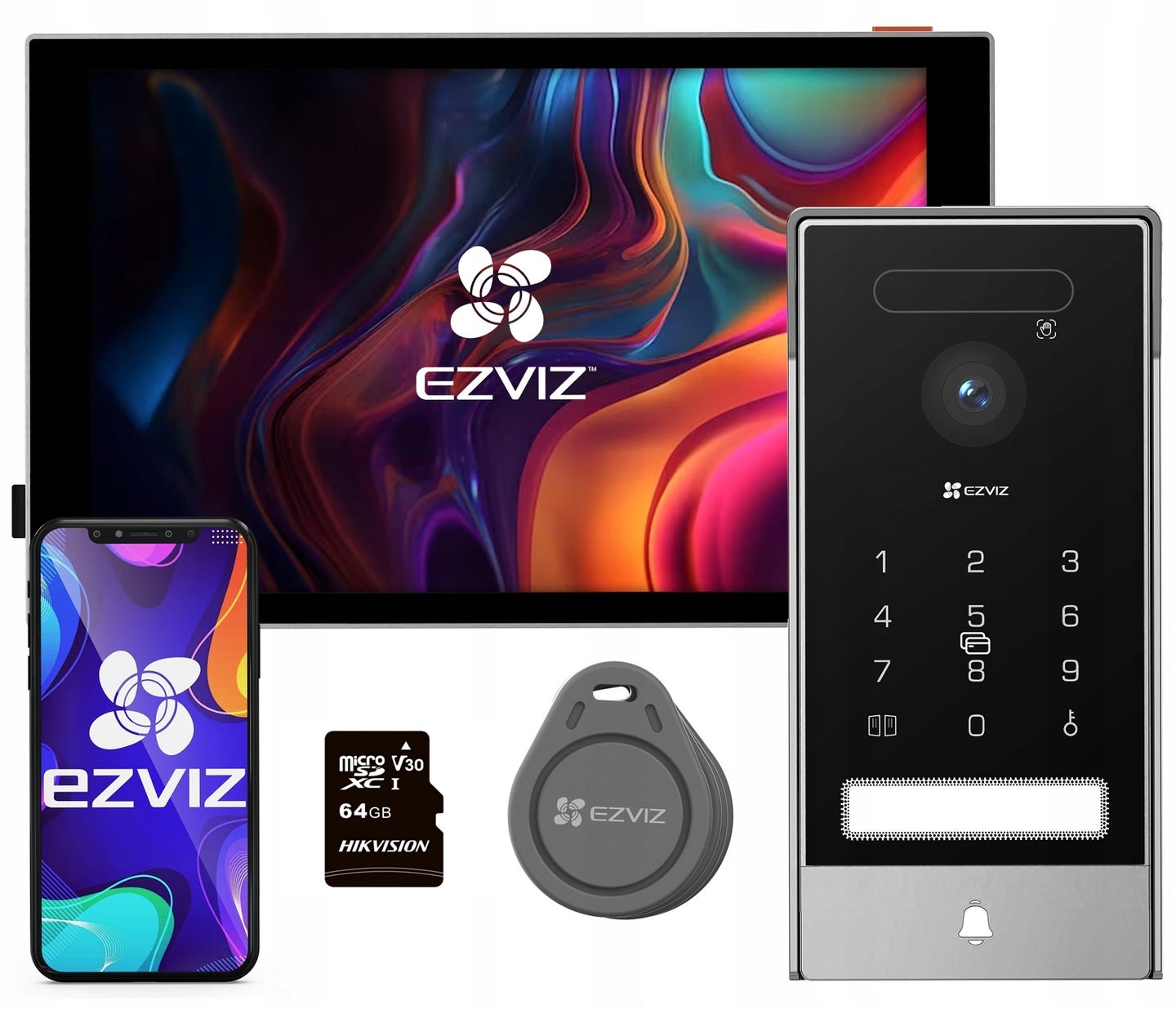 Videovrátnik WiFi HP7 Pro Ezviz 2-žilový Brána Tvár karta Sd 64