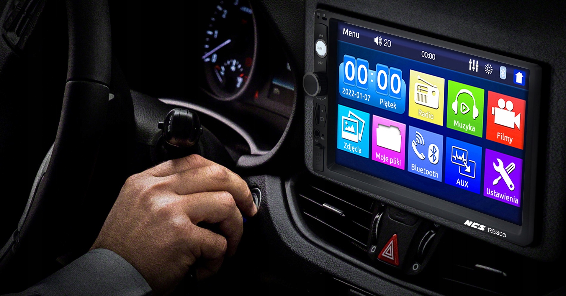 RADIO 2DIN EKRAN 7 USB SAMOCHODOWE SD MP3 + KAMERA Model RS-303