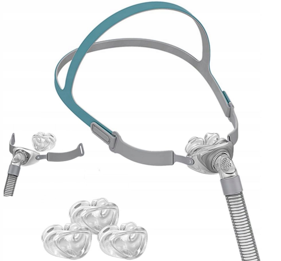 Kompletna Maska nosowa do aparatu Cpap bezdech 3 poduszki roz. S M L