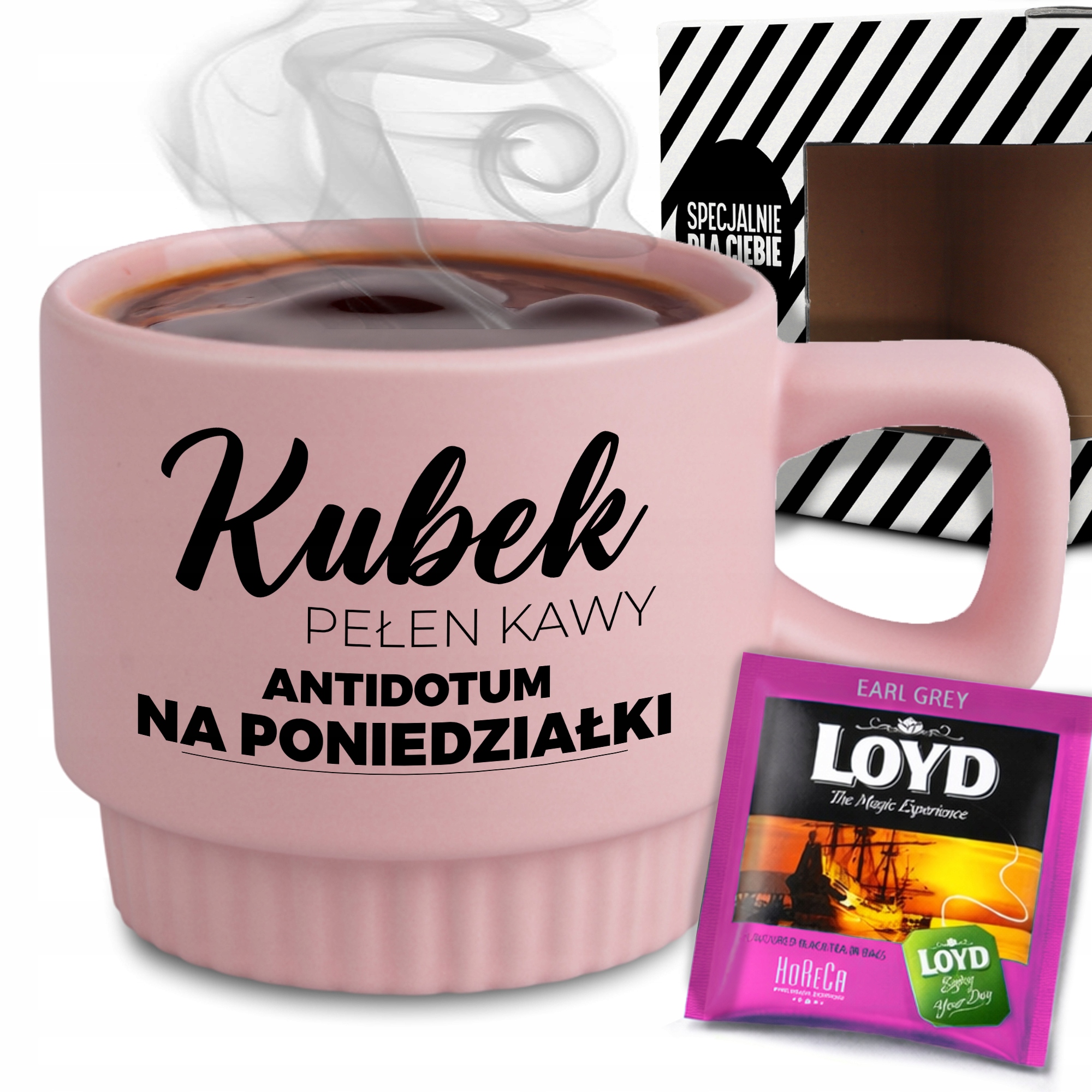 Ryhovaný Hrnček, Krabička Ružový Čaj, Antidotum Na Pondelok, Darček