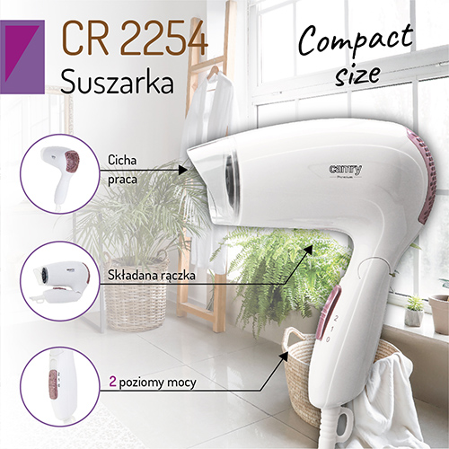 Suszarka Camry CR 2254 1200W 2 Poziomy Mocy Koncentrator