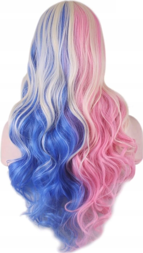 2x Dámská Paruka, dlouhé vlnité blond vlasy, syntetické, 55 cm, ideální na párty