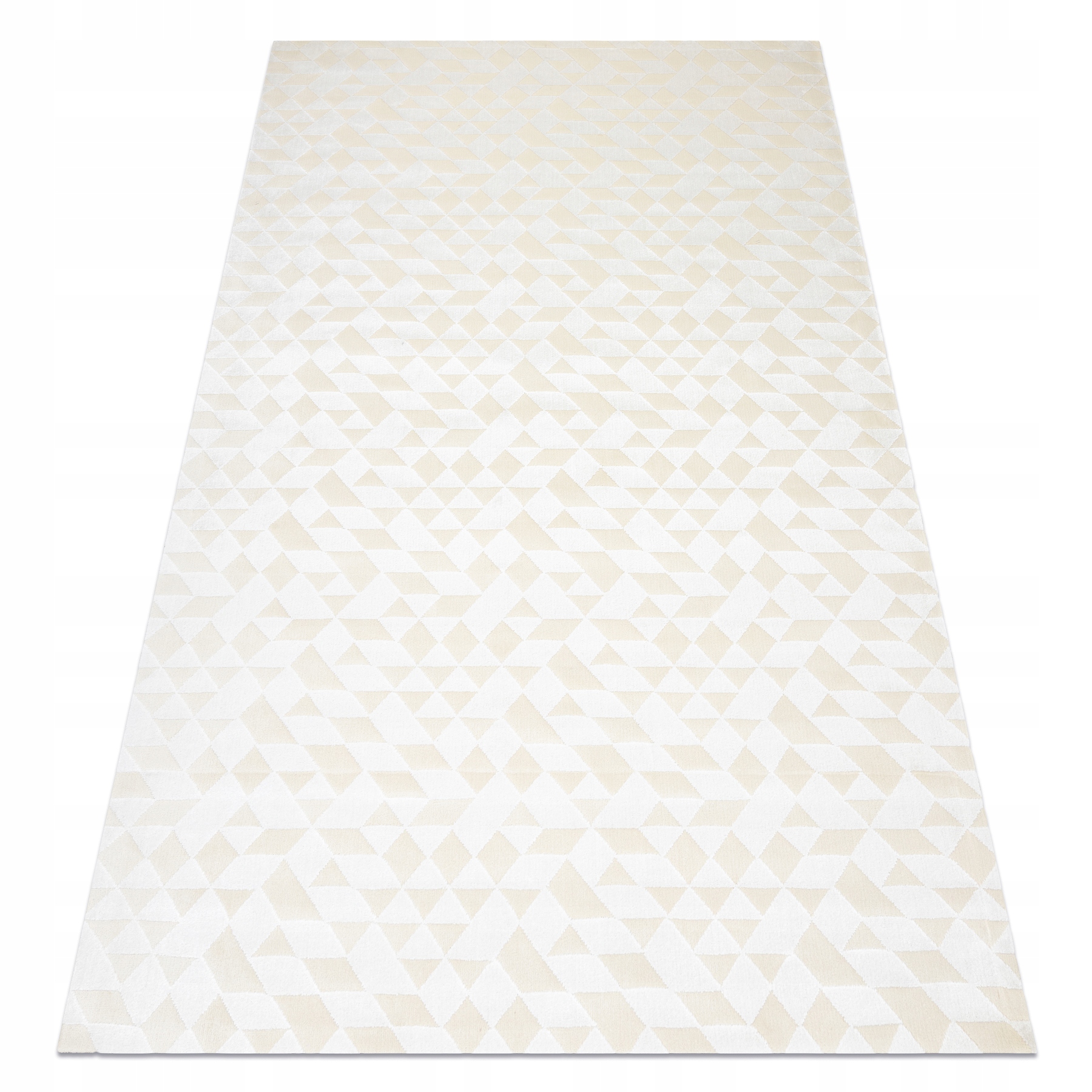Dywan Geometryczny krem ekskluzywny strukturalny Akryl Salon 154x230 cm