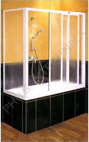 Kabina Kabi nawannowa 3-ELEMENTOWA Reg.kn-rts/p 150/160 Szkło Grafit
