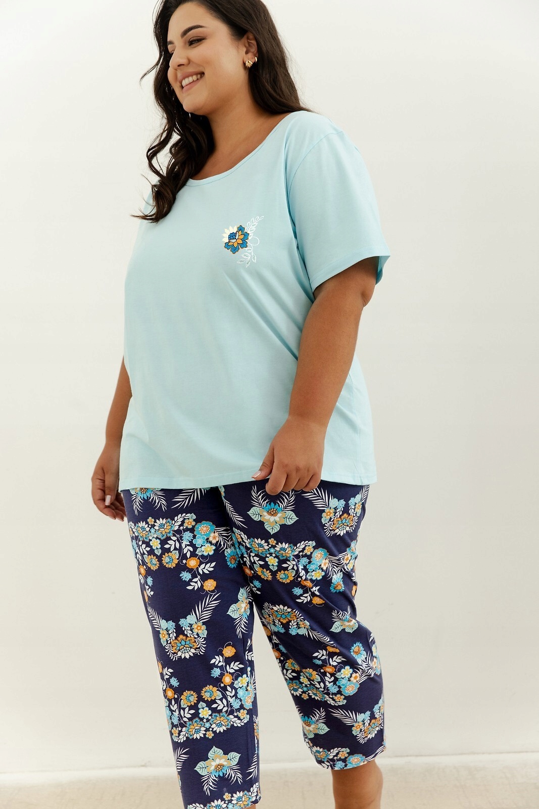Pyžamo Kristen 3366 Kr VEL.2XL-3XL XXL modrý