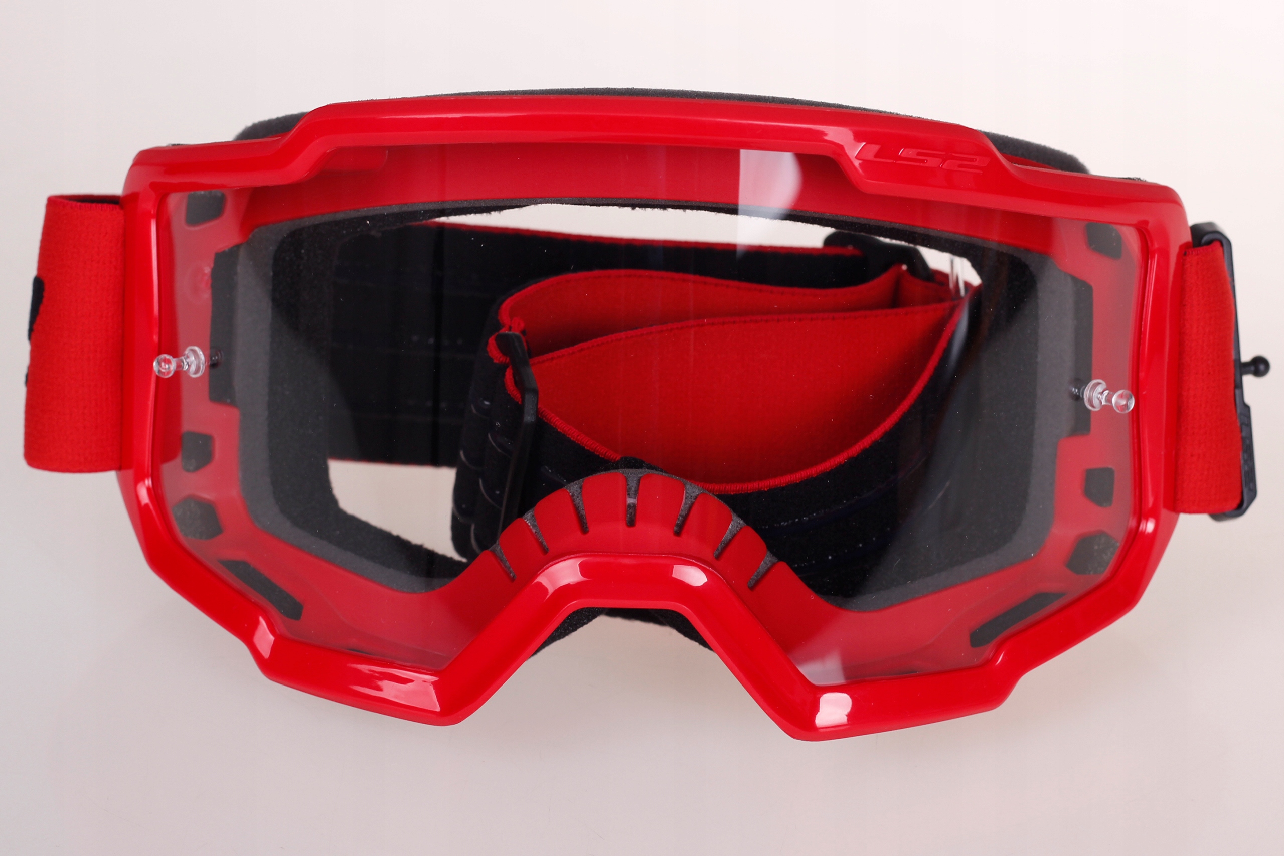 GOGLE CROSS ENDURO MOTOCROSS ATV LS2 CHARGER RED czerwone Model Charger