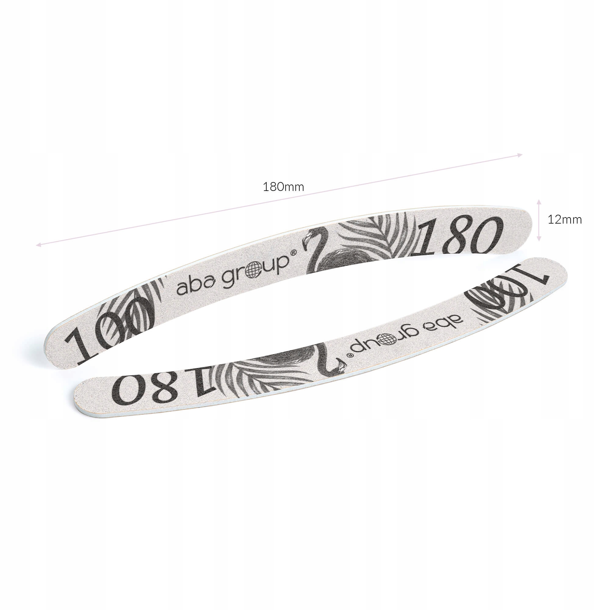 Pilnik do Paznokci Banan 100/180 Slim Folia Aba Gradacja (ziarnistość) 100/180